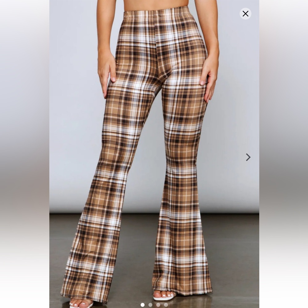 Trendy Must-Have Plaid Flare Pants
